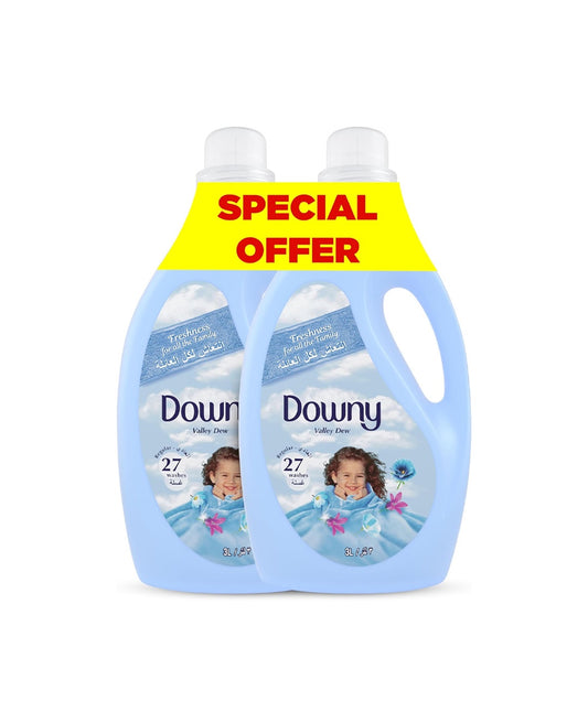 Downy Regular Fabric Softener Valley Dew 2L Pack of 2