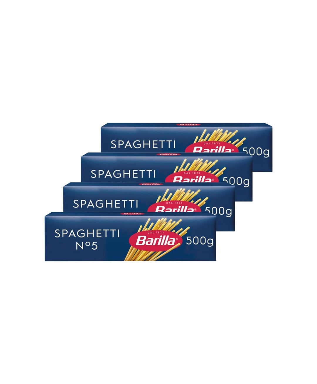 Barilla Pasta Spaghetti No.5, 500g, Pack of 4
